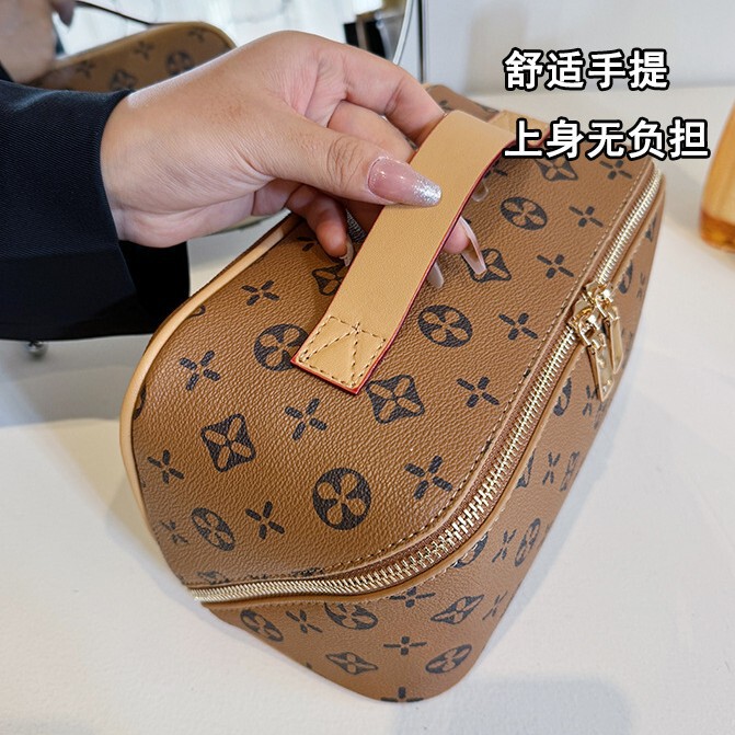 跨境化妆包时尚印花简约多隔层收纳手提包旅行护肤品洗漱收纳包|undefined