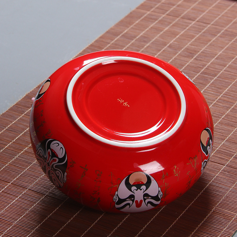 Accesorios de juego de té de Kung Fu de estilo chino lavado de té de cerámica accesorios de Ceremonia de té de porcelana blanca taza de té tanque de lavado de té rojo chino