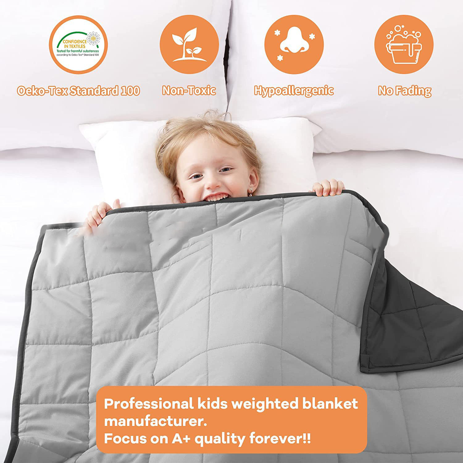 Suministro directo de fábrica de tela de lana, manta de gravedad, relleno de cuentas de vidrio, edredón de gravedad suave