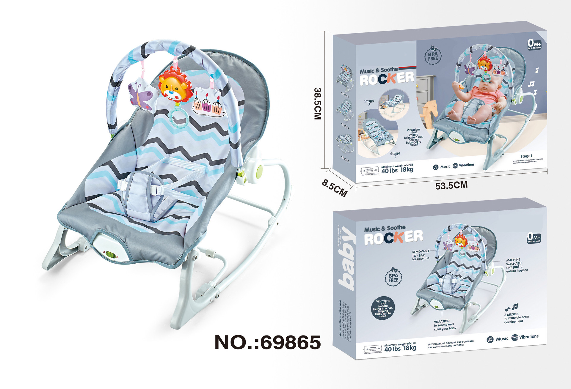 Mecedora transfronteriza para bebés, mecedora de vibración musical multifuncional para bebés, silla de ocio para niños, silla reclinable