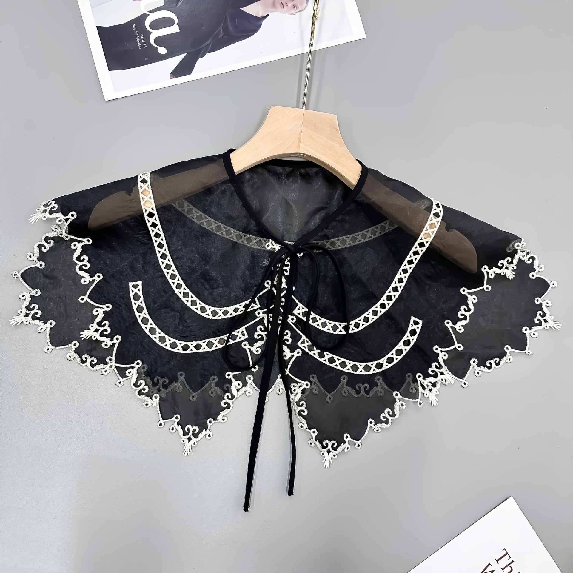 Negro y blanco, ogan de cuello falso, niños, ropa de abrigo de image 4