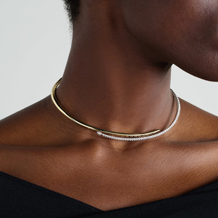 New Style Ring-shaped Collar Elegant All-match Style Rhinestone Collar Chain Women's Accessories necklace