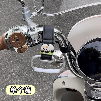 Gadget, Strong Load-Bearing Hook — Other Electric Vehicle Accessories - lying-bamboo-panda-black-belt-hook-single-pack