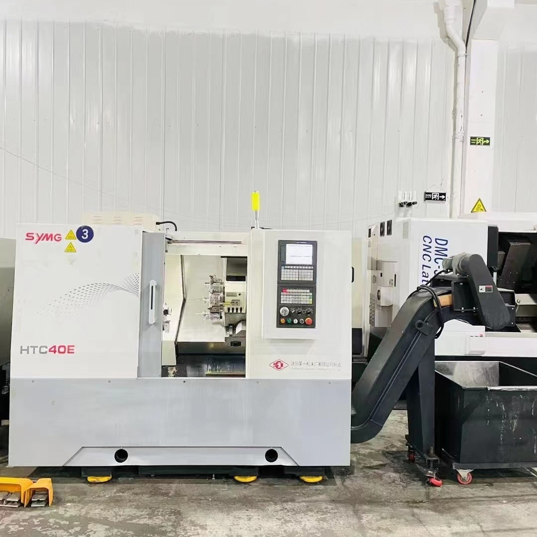 转让二手沈阳HTC40E数控斜身车回转直径500主轴孔直径65