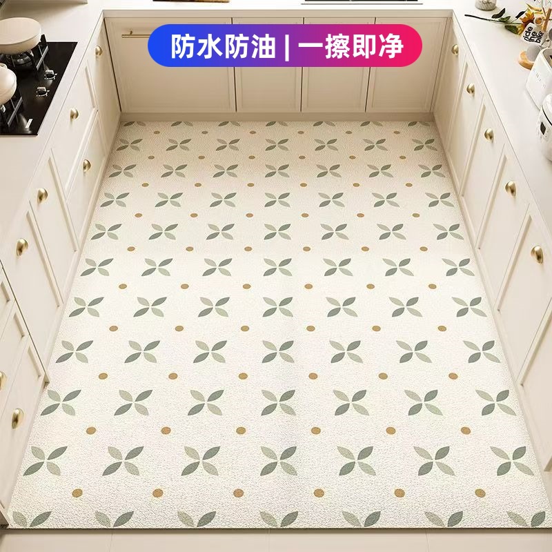 Alfombrilla especial para cocina, impermeable y a prueba de aceite, pvc, tapete de cuero para el hogar, tapete antideslizante y antisucio para el vestíbulo