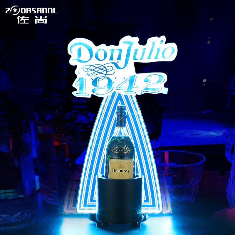 Bar transfronterizo KTV1942 tequila iluminante asiento de vino LED creativo iluminante estante de exhibición de vino tinto estante de discoteca