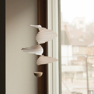 Balanced Hanging Ornament Swirl Airflow Silent Wind Bell Pendant Air Home Nordic Room Balcony Wind Bell Hanging Decoration