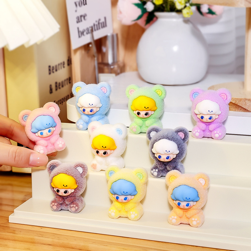 漫画植毛クマディディかわいい人形 diy ジュエリーアクセサリーデスクトップ小さな装飾品ブラインドバッグ卸売|undefined