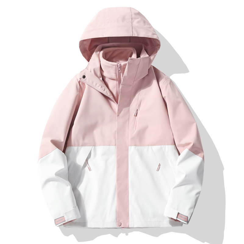 Charge Jacket Jacket Men's and Women's 2024 New Autumn and Winter Three-in-One Windproof Jacket Outdoor Skiing Couple Mountaineering Suit