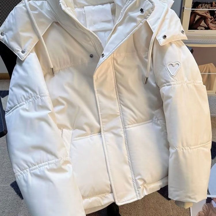 连帽棉衣棉外套秋冬季短款加厚保暖外套新款宽松面包服羽绒棉外套|undefined