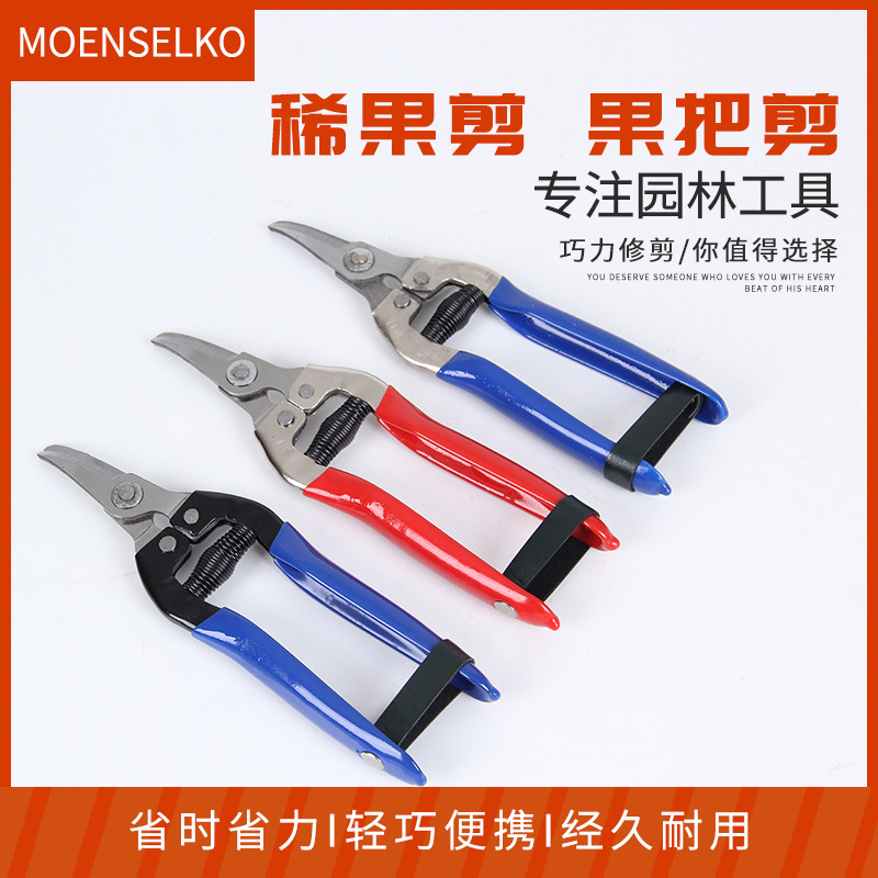 弯头稀果剪 水果采摘稀果剪 翘头桔子蜜柚摘果剪果把剪