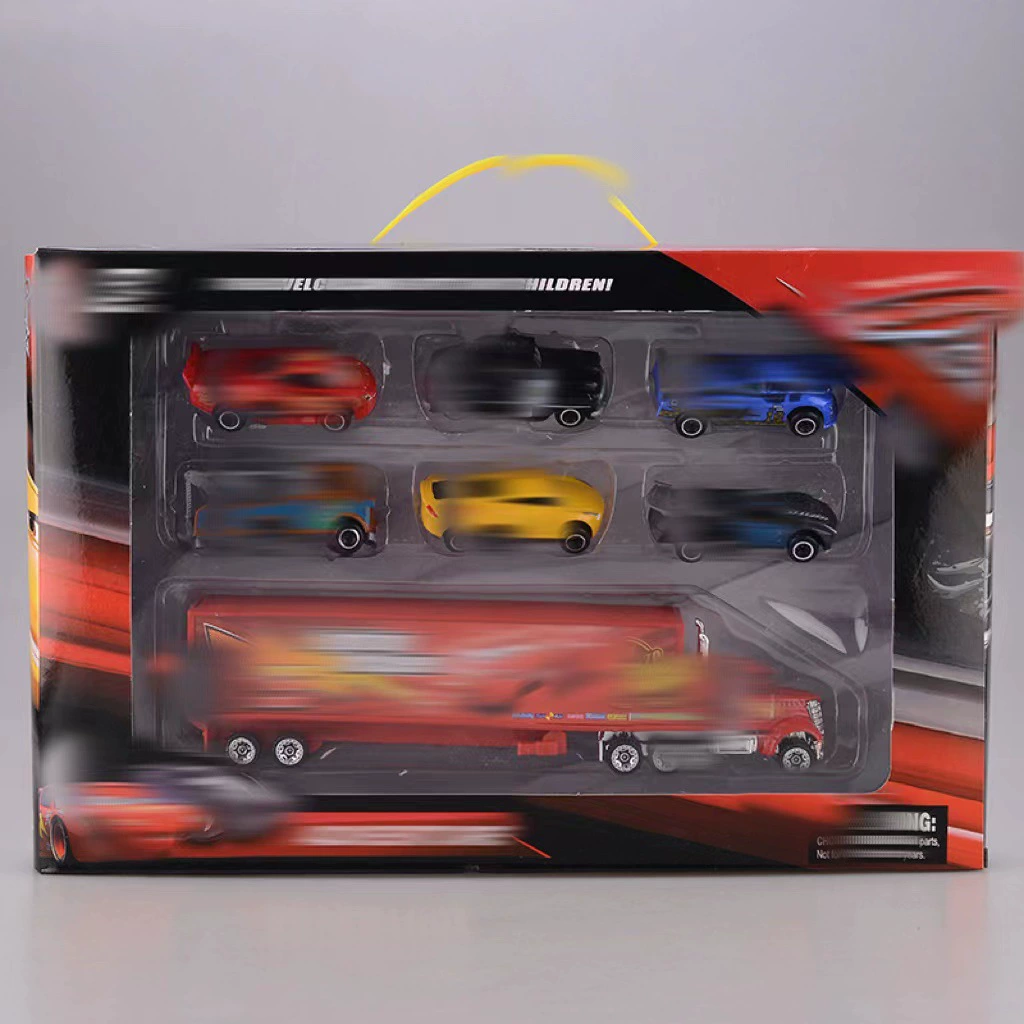 Детская автомобильная модель для мальчиков и девочек без откатов сплав подарочная коробка набор руления модель автомобиля детский подарок