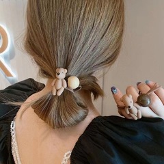 Bear hair ribbon set of 5, 2022, elastic hair tie for women, stylish hair accessories, butterfly bow hair tie