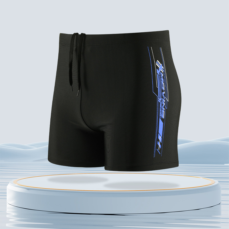 Pantalones de baño para adultos de impresión de hombre correa de agitación rápida de ángulo plano de alta elasticidad de playa de vacaciones equipo de bañador