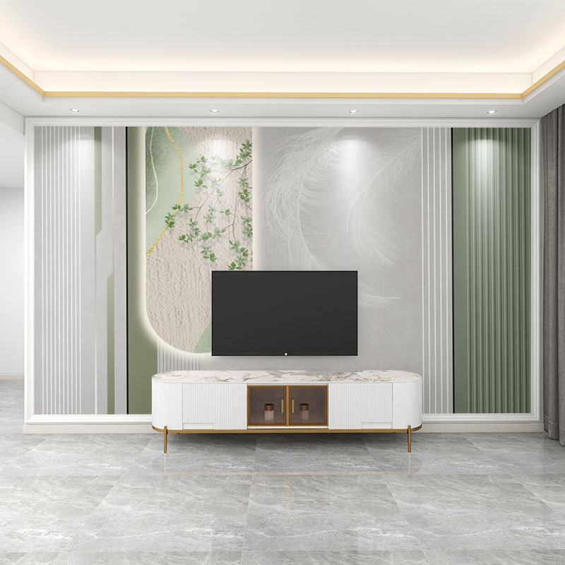 墙纸3d立体法式简约轻奢电视背景墙壁纸客厅壁布装饰墙布壁画|undefined