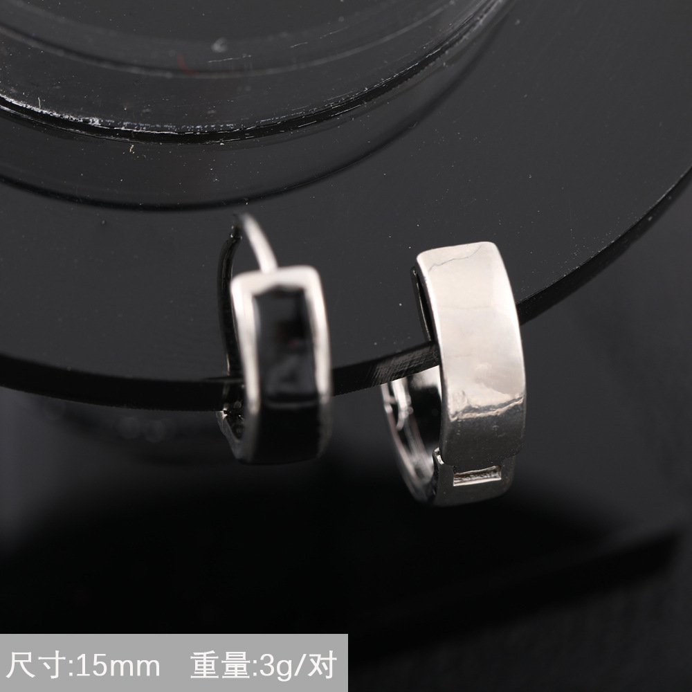 耳钉男士 新款时尚简约宽面潮流韩版气质 精致高级感饰品耳饰批发