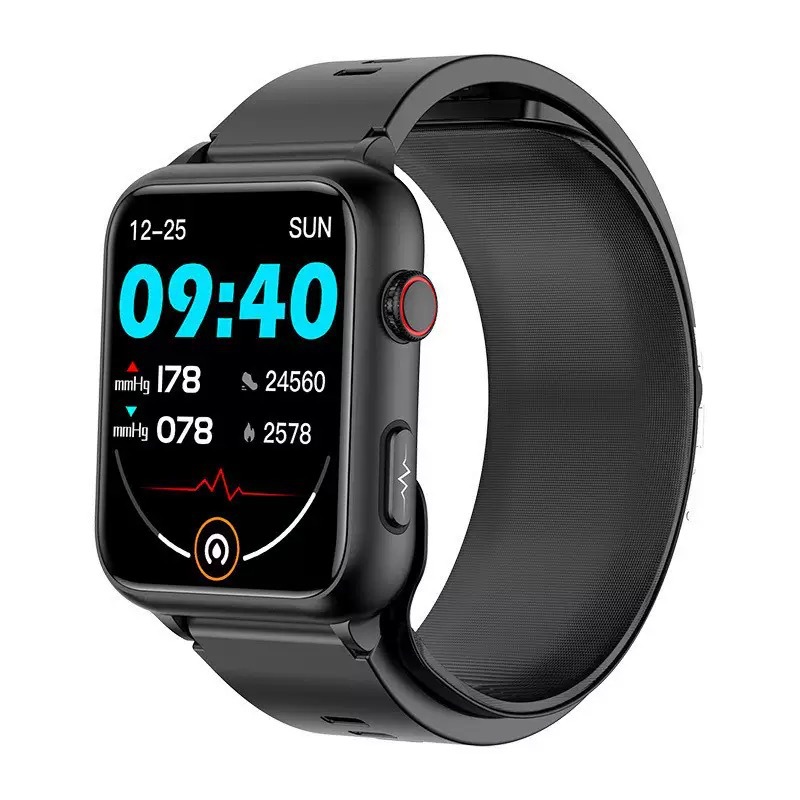 New Air-Pump Type Precision Blood Pressure Watch, Air-Bag Type Heart Rate, Electrocardiogram, Blood Oxygen and Body Temperature Detection Smart Watch