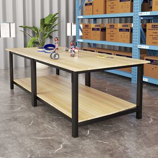 Workbench Factory Workshop Assembly Line Operating Table Warehouse Express Packaging Inspection Double-Layer Table Packaging Table Operating Table