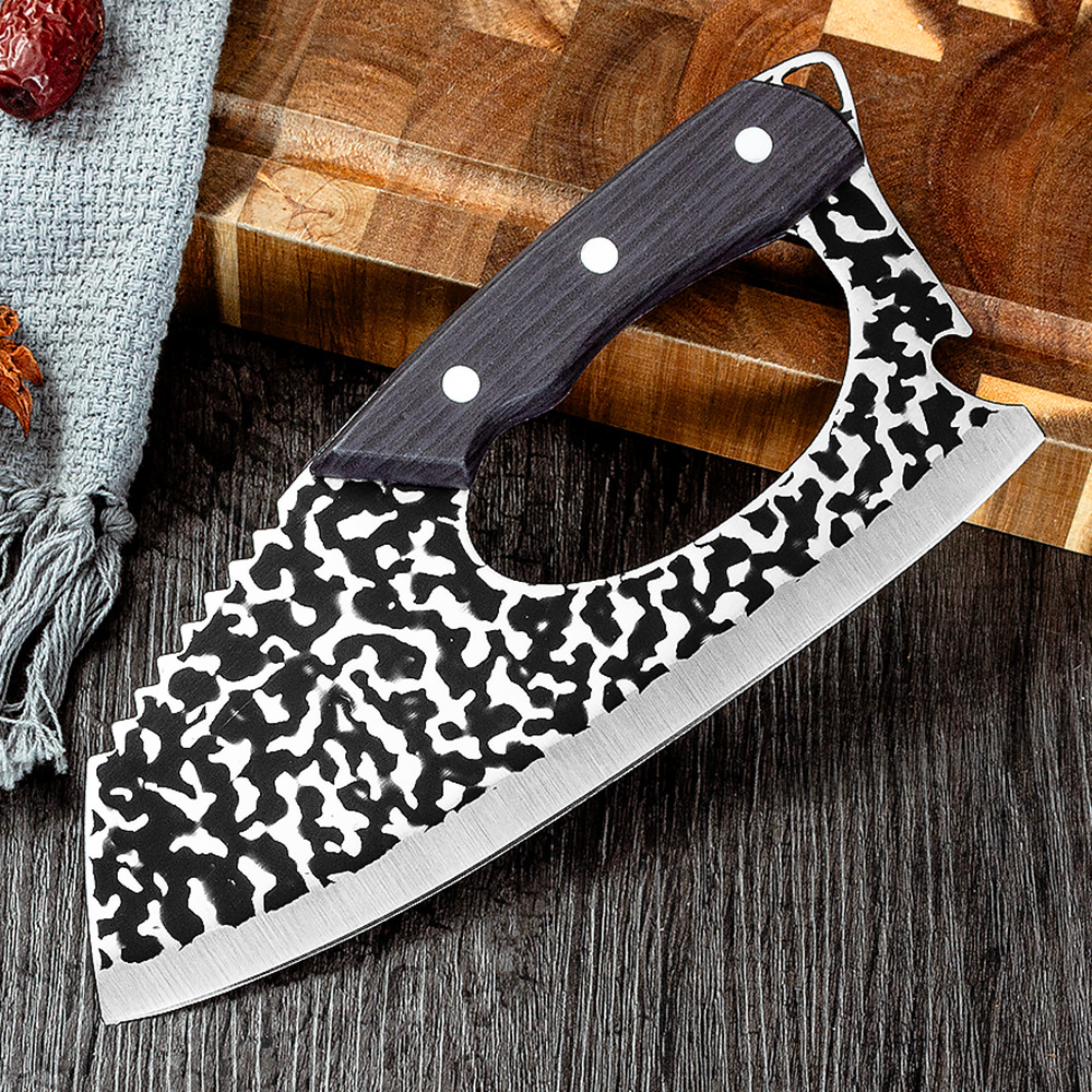 手工鍛打陽江切肉刀廚房刀女士省力切片刀新款家用刀不鏽鋼切菜刀