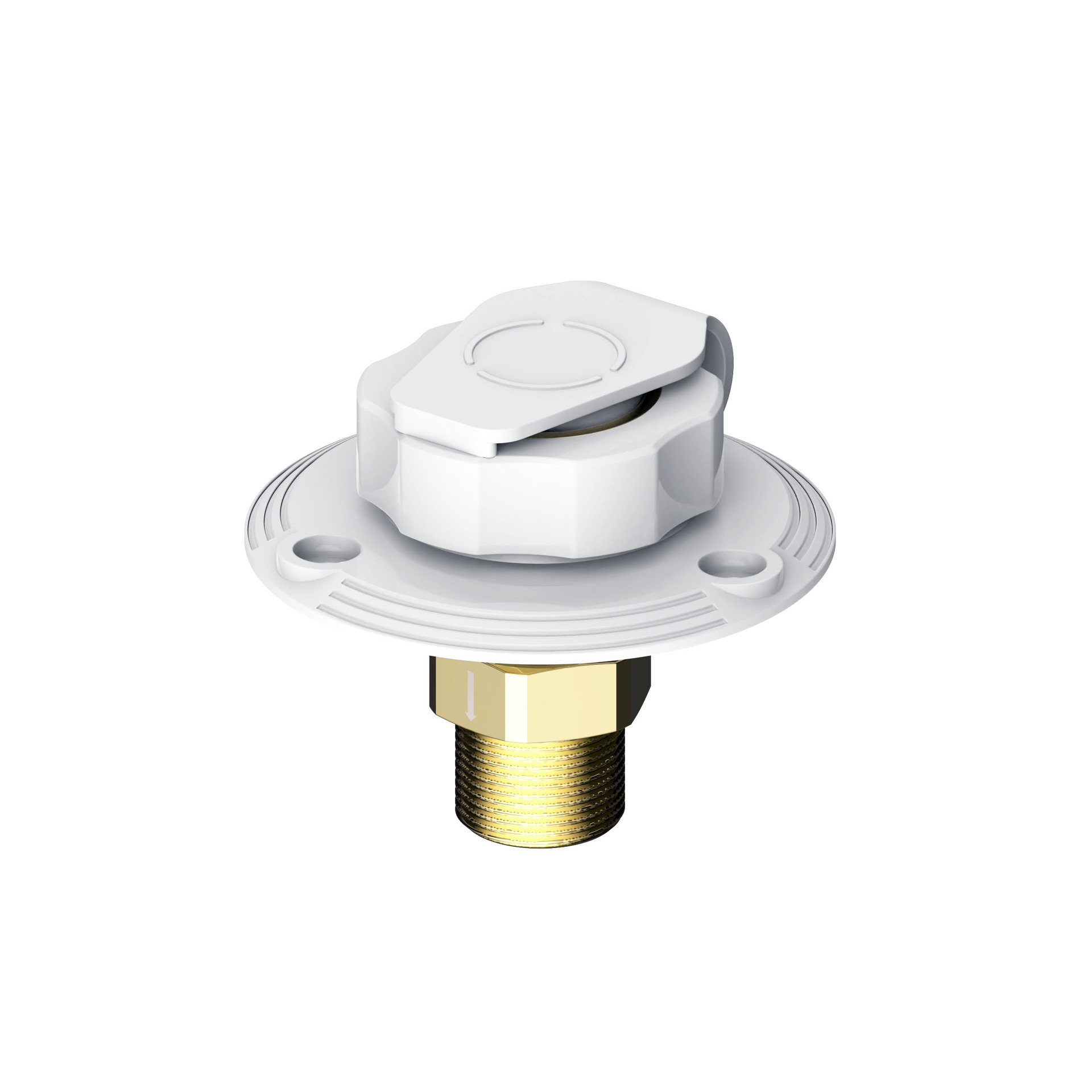 Universal Black and Yellow Water Inlet Kit for Rvs, One-Way Water Valve Filling Port with Dust Plug and Water Inlet for Yachts