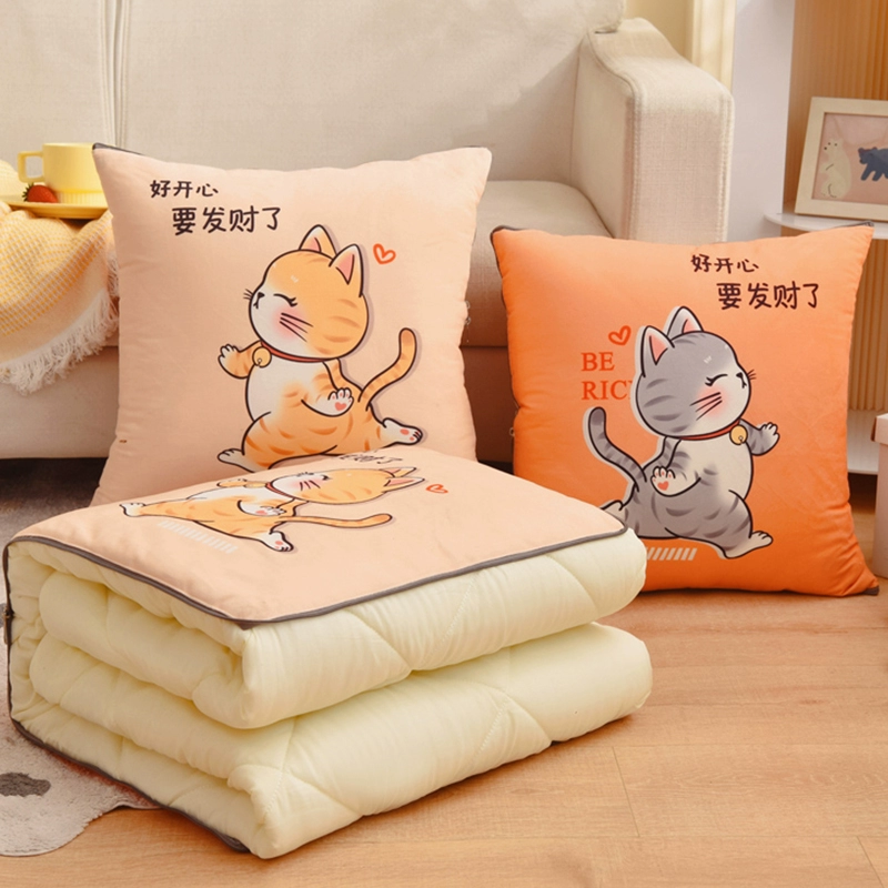 ✅ Подушка-одеяло для офиса, двойного назначения, для обеденного перерыва, утолщенная автомобильная складная автомобильная подушка, одеяло для сна, два в одном