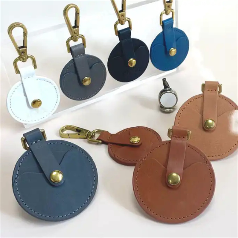 Gas label/sensor coin leather case + key chain suit leather key chain Monogram key ring hanging buckle