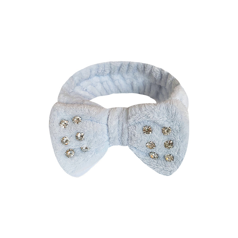 Europea y americana transfronteriza nuevo diamante arco diadema femenina SPA cara lavado diadema color sólido felpa accesorios para el cabello al por mayor