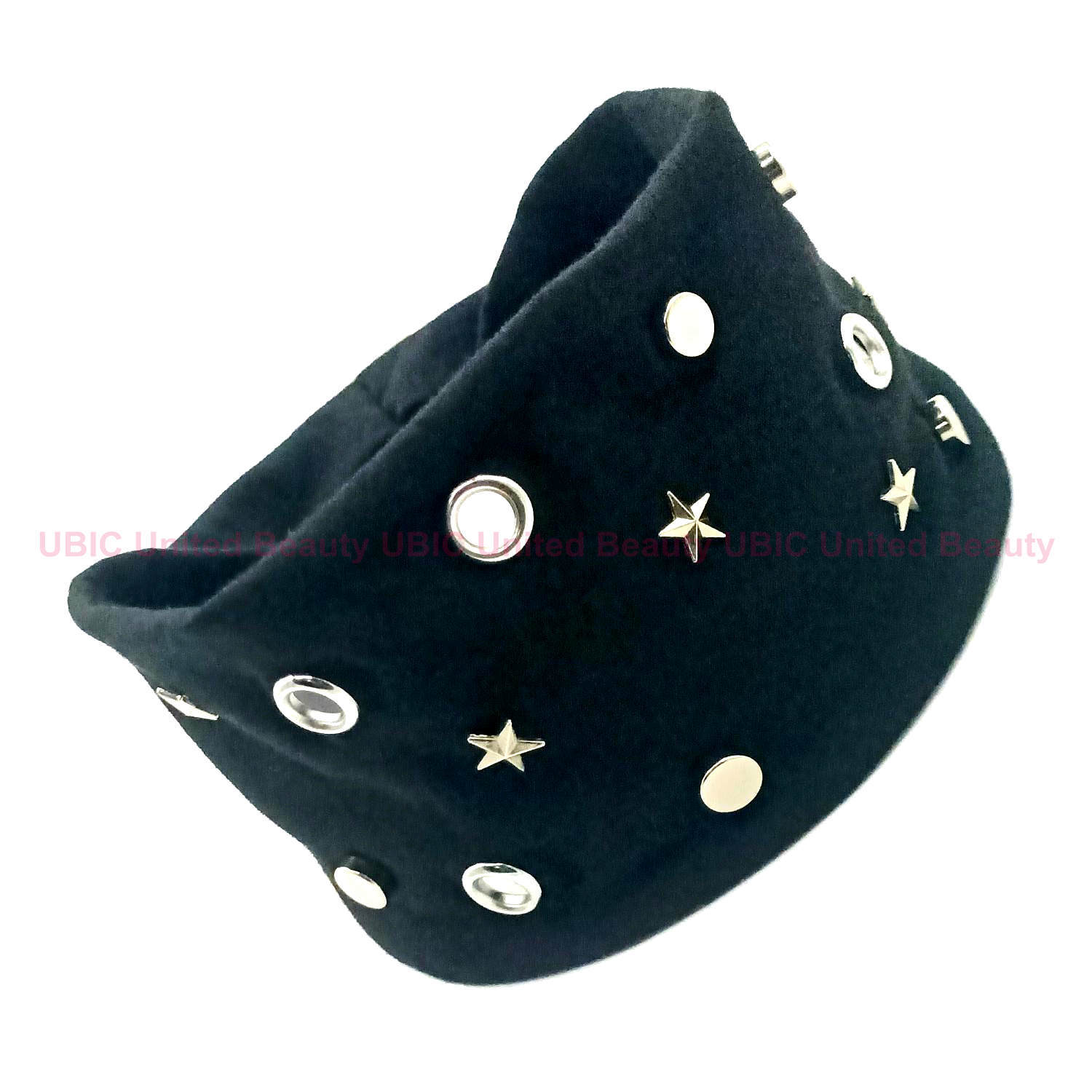 HW250604-45x8cm朋克风圆气眼五角星平面钉混搭弹