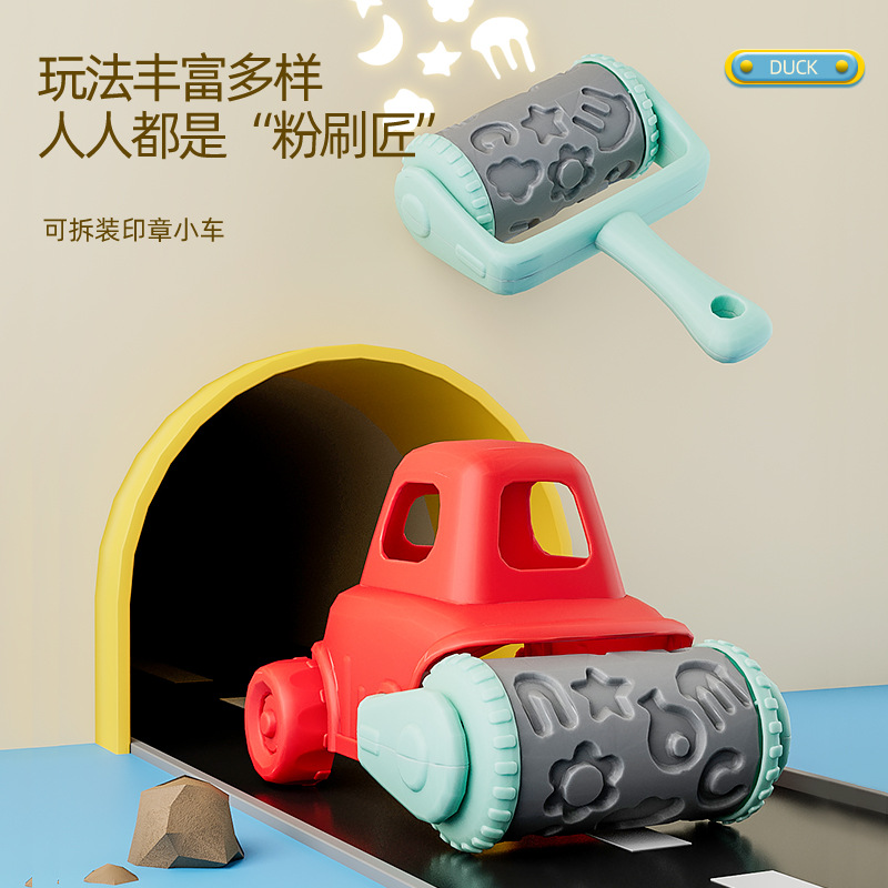 Arena de los niños jugando traje herramientas niños y niñas pegamento suave arena excavación playa coche cubo pala bebé pato reloj arena juguete