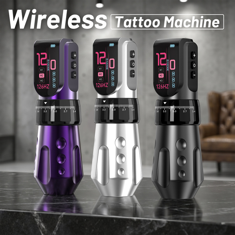 Uink Cross-Border Hot-Selling Wireless Tattoo Machine with Adjustable Stroke, Lightweight Aluminum Alloy Body, 1700Mah