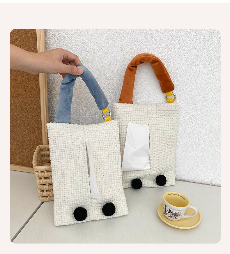 Car Tissue Box Hanging Car Interior Decoration Supplies Car Paper Drawer Car Tissue Hanging Bag Popular Female Driver