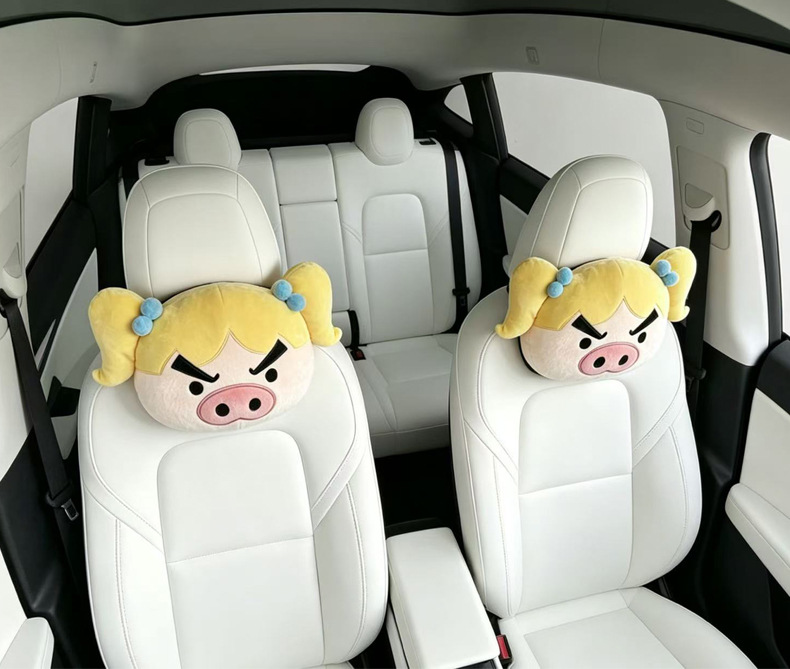Little Policewoman Cartoon Cute Lady Car Headrest Comfortable Neck Pillow Cushion Personalized Stylish Car Headrest