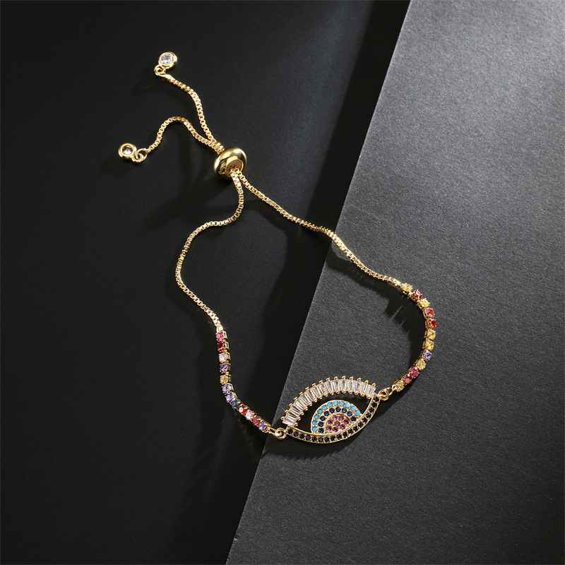 Fashion Eye Copper Bracelets Plating Zircon Copper Bracelets