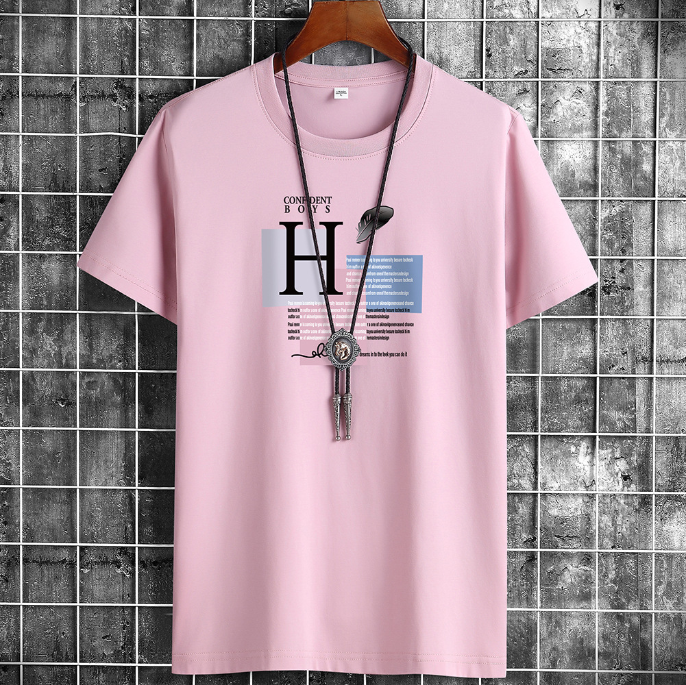Camiseta de manga corta para hombre ropa suelta interior verano moda color sólido blanco Camiseta de manga media talla grande ropa de hombre 3004