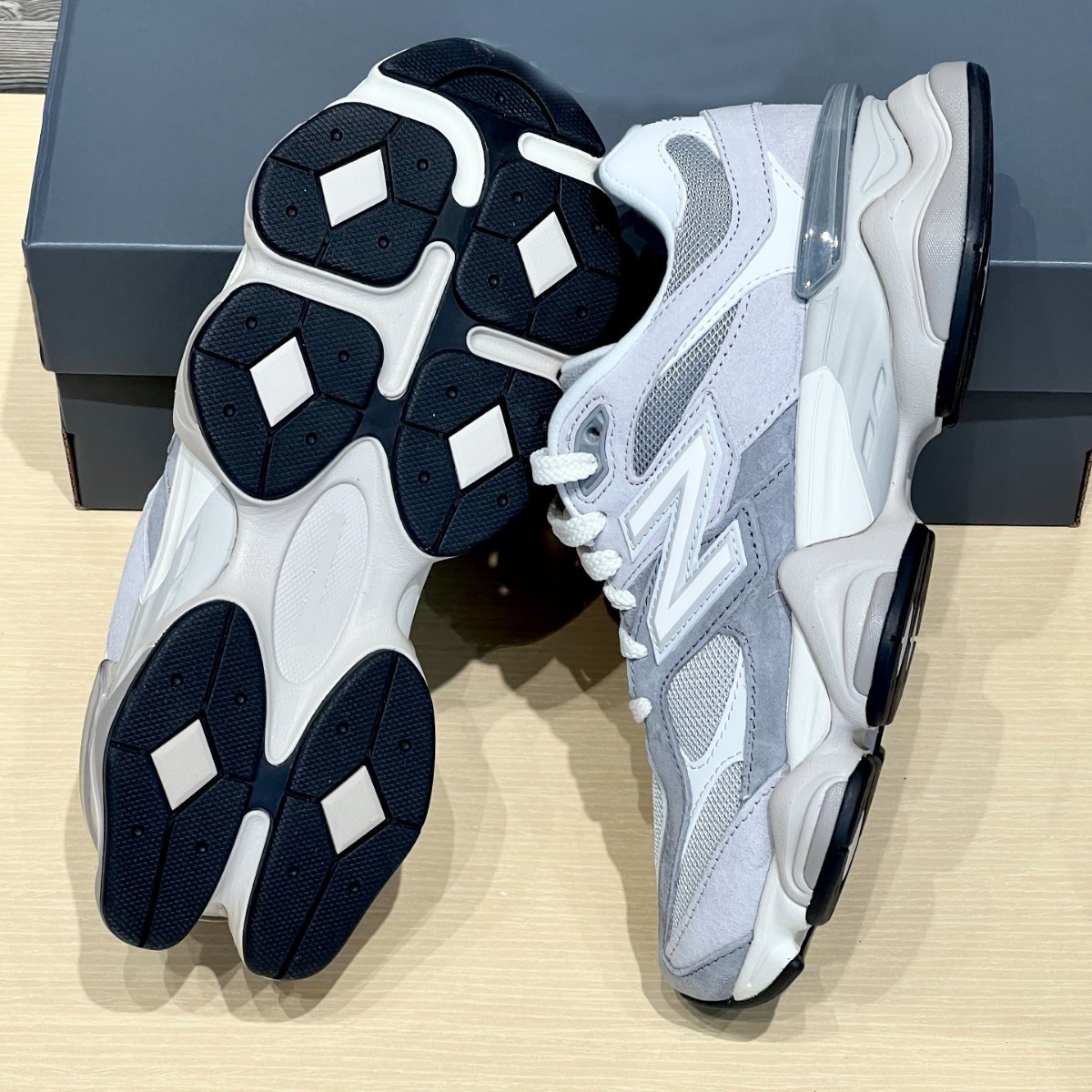 莆田純正NB9060小象蹄ユニセックスレトロカップルスポーツカジュアル高品質ランニングシューズ