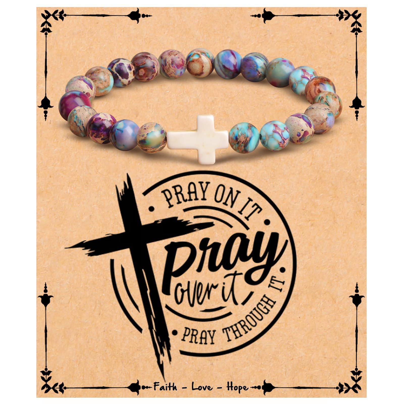 3A 황제 돌 팔찌 기도 카드