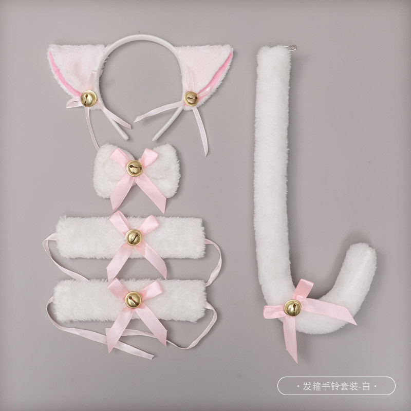 Entrega de una sola pieza lindo gato Cosplay accesorios orejas de gato diadema garra de gato guantes cola de gato accesorios traje