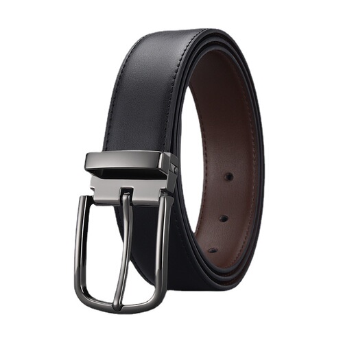 Belt Wholesale Business Pin Buckle Men's Genuine Leather Belt Men's Belt Clip Two-Layer Cow Leather Belt Men's Genuine Leather