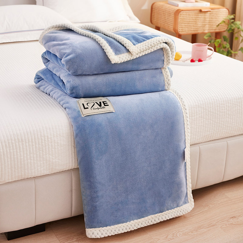 Sean Blanket Industry 2025 New Plain Solid Color Milk Velvet Throw Blanket Cloud Mink Velvet Blanket Water Ferret Flannel Blanket