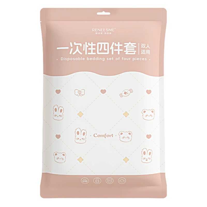 Одноразовые четыре комплекта простыни для путешествий