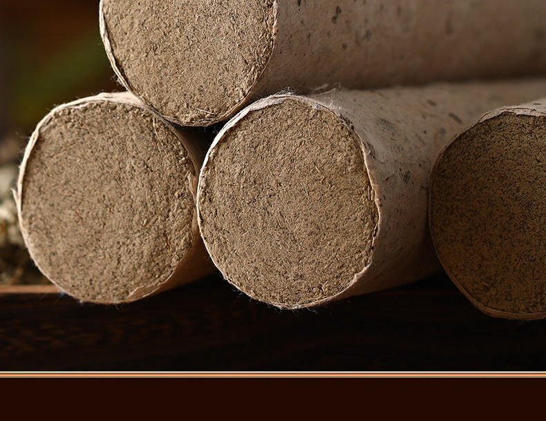 Moxa Stick Ai Tiao 艾条 10cm Mulberry Paper Wrapped Stone Ground Moxibustion Roll for Warming Therapy overview