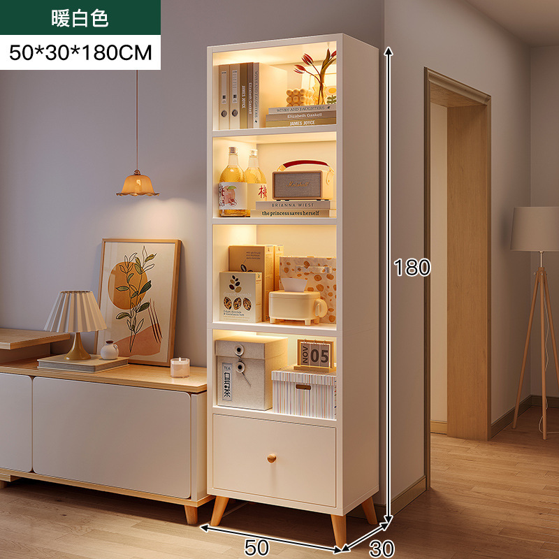 Armario de almacenamiento de varias capas junto al mueble de TV, armario de exhibición de sala de estar, estantería estrecha para el hogar, armario de almacenamiento para el dormitorio, armario de piso a techo