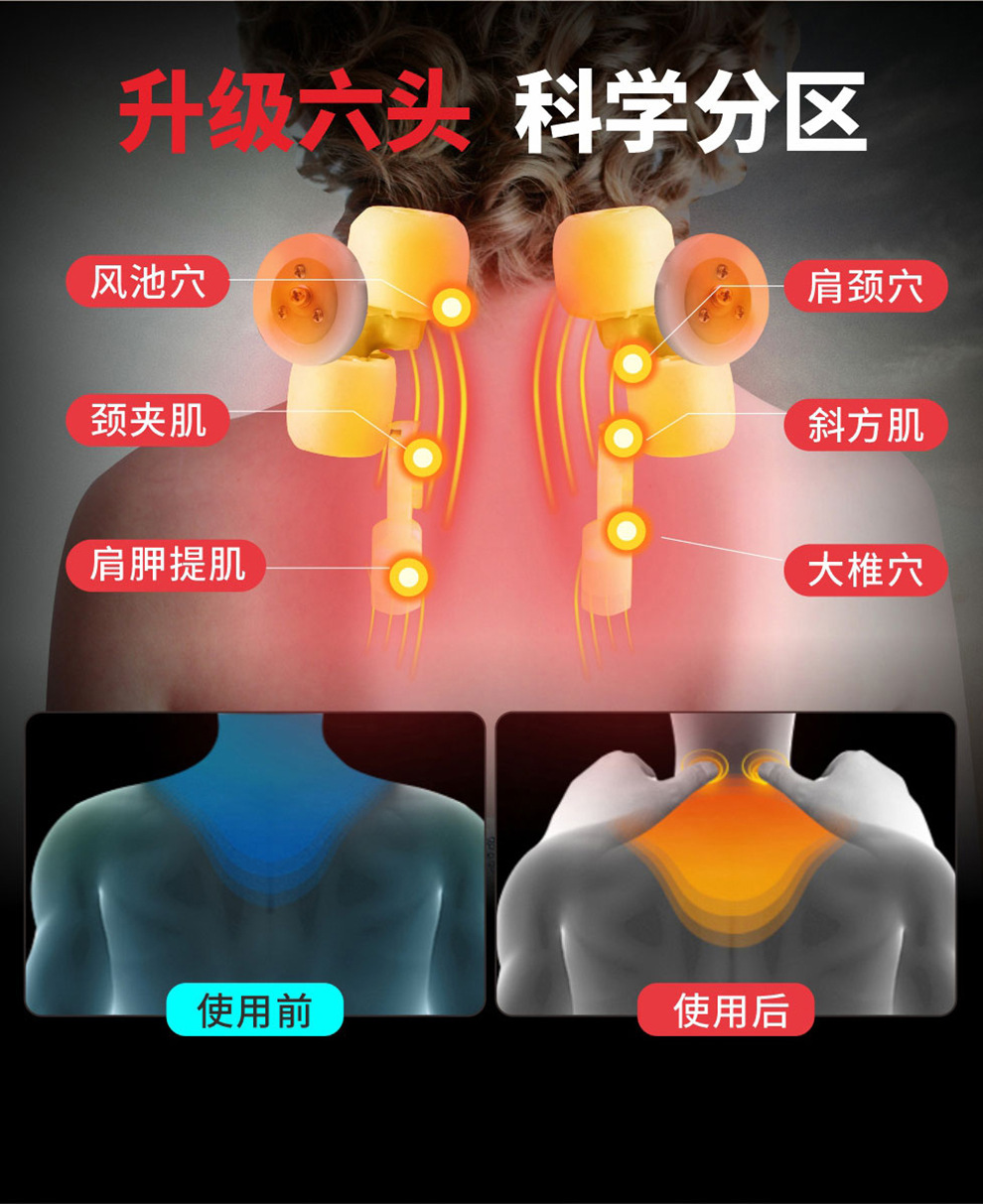 Car Cervical Spine Massager Shoulder Neck Waist Back Neck Pillow Shoulder trapezius Neck Massager Car Headrest