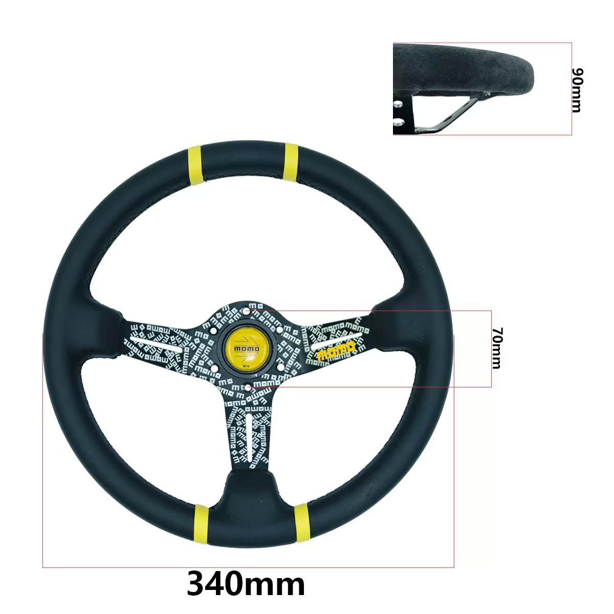 14inch Tuya matte finish modified steering wheel, universal racing modification titanium steering wheel, suitable for Fit, Civic, and Beidouxing