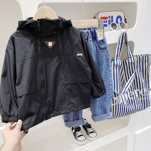 Boys' windbreaker spring and autumn 2024 new fashionable Korean style baby tops children's autumn jackets boys' coats