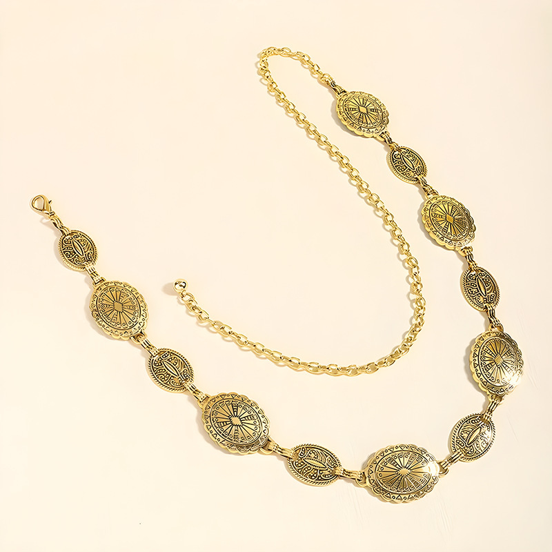 Vintage Bohemian Style Metal Waist Chain Women's Decorative Dress Waisted Lengthened Chain Belt High-end Sense Vintage Bohemian Style Metal Waist Chain Women's Decorative Dress Waisted Lengthened Chain Belt High-end Sense