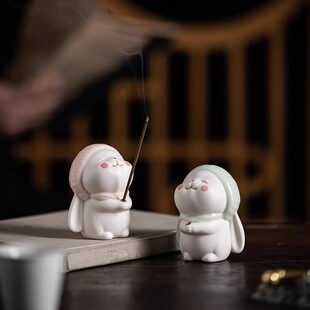Creative Tea Pet Ornaments, Cute Rabbit Incense Sticks, Fine Tea Tray Decorations, Tea Toys, Incense Holders, Tea Ceremony Tea Accessories