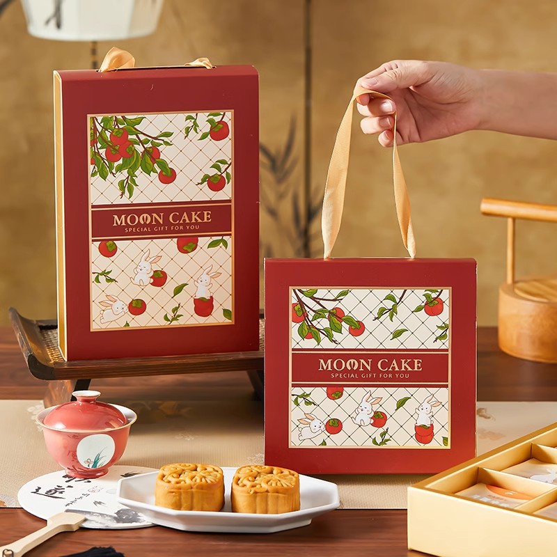 2025中秋蛋黄酥包装盒冰皮月饼礼盒新中式绿豆糕点高档送礼空盒子