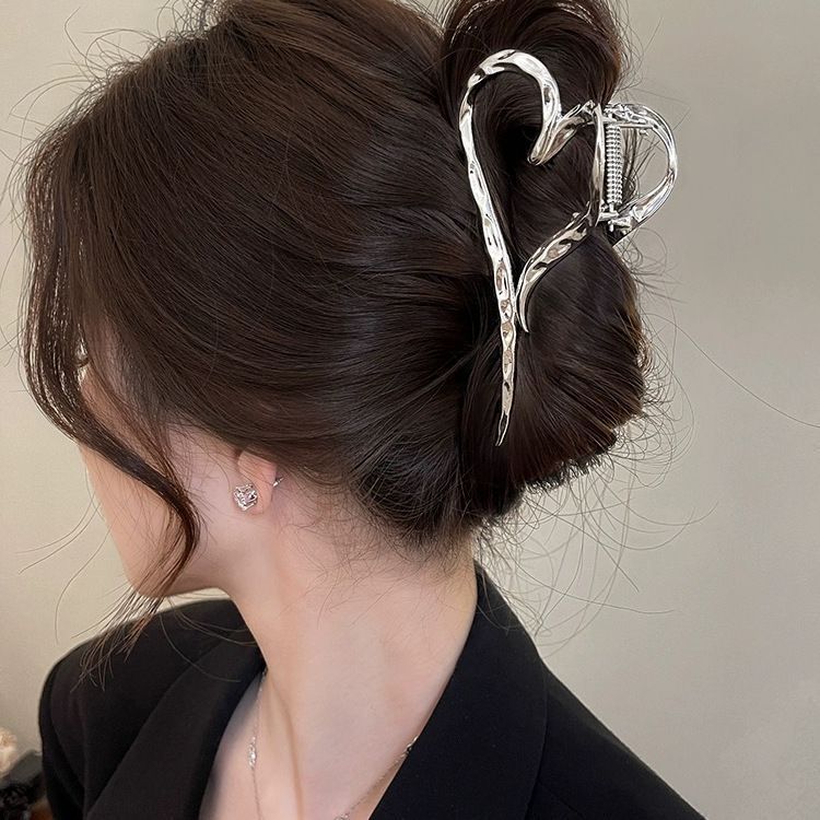 Pinzas para el cabello coreanas exquisitas y de alta gama para mujer, versátiles para peinados recogidos en la parte posterior de la cabeza, pinzas de tiburón, tamaño extragrande para cabello grueso, pinzas de garra, horquillas.