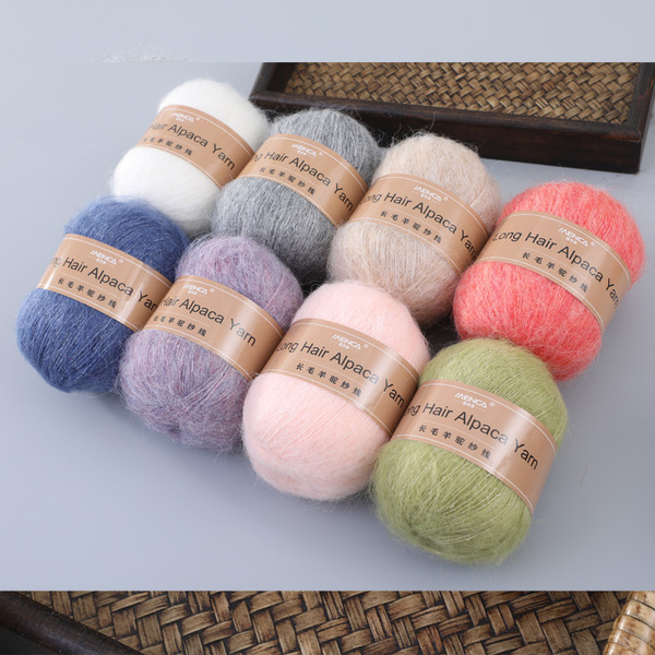 Long-wool alpaca thread fine yarn 26 colors MENCA brand direct…
